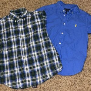 Polo by Ralph Lauren Blue and Plaid Button Down Shirts